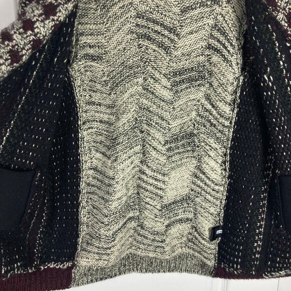 NWOT YIGAL AZROUEL Cardigan S Mohair Merino-Wool Colorblock Patchwork Open Thick - Picture 7 of 13